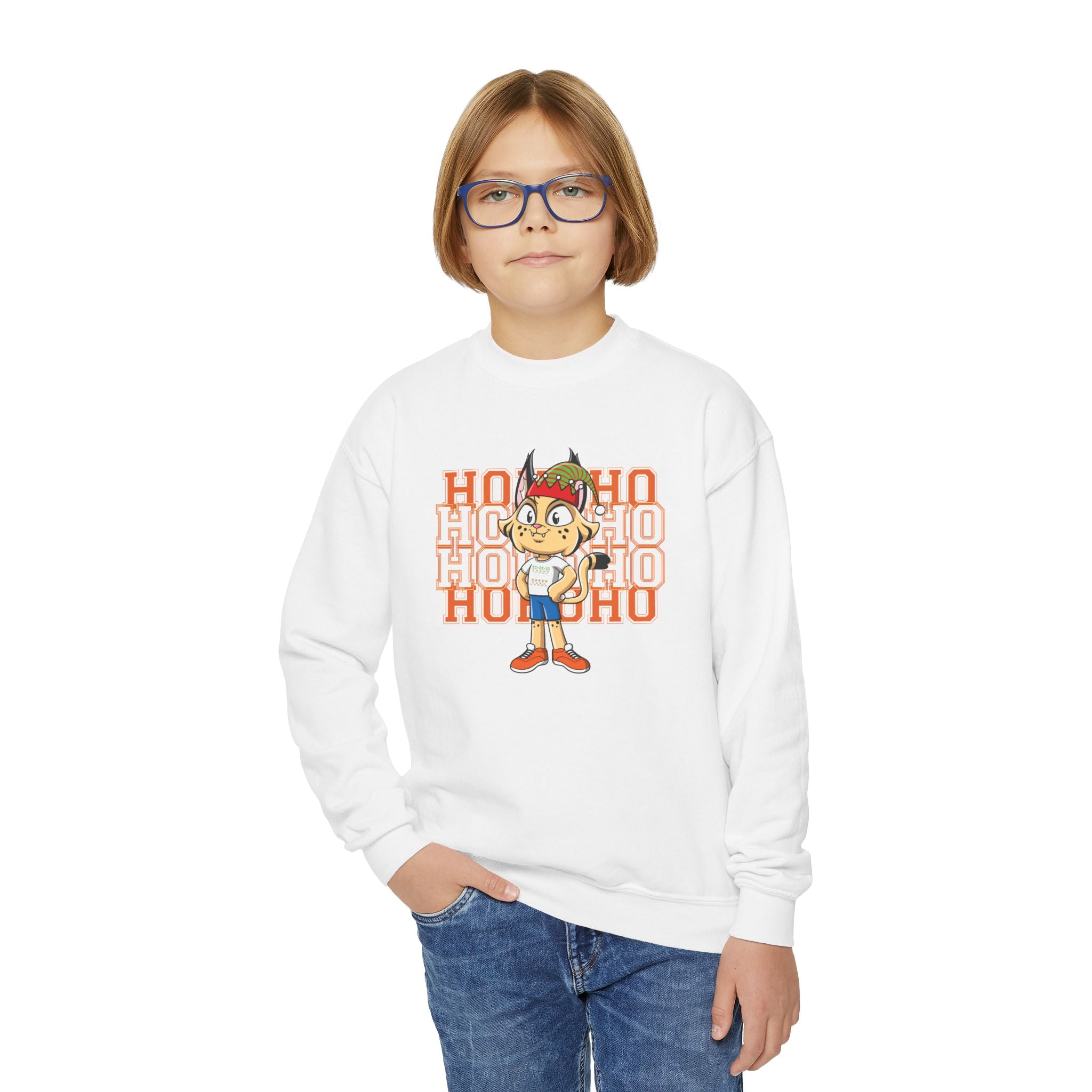 HoHoHo Boy Bobcat Youth Sweatshirt