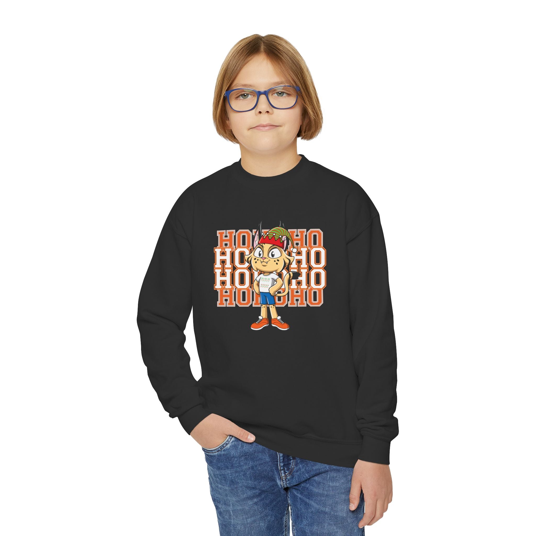 HoHoHo Boy Bobcat Youth Sweatshirt