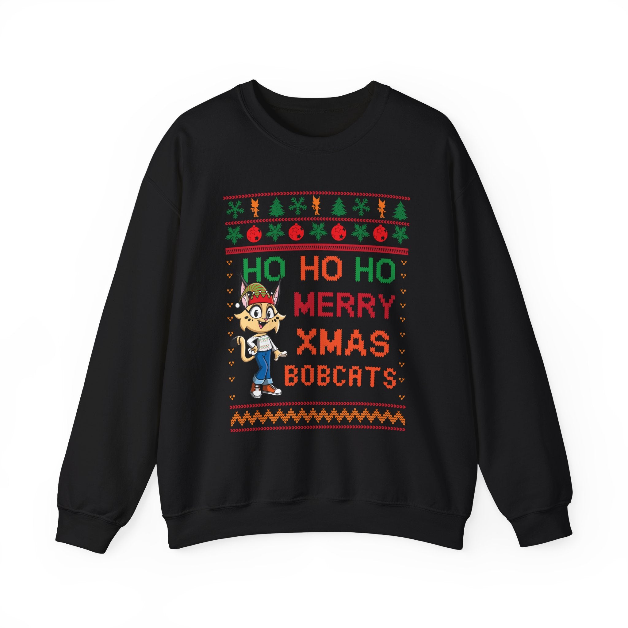 HoHoHo Ugly-xmas Girl Bobcat Sweatshirt