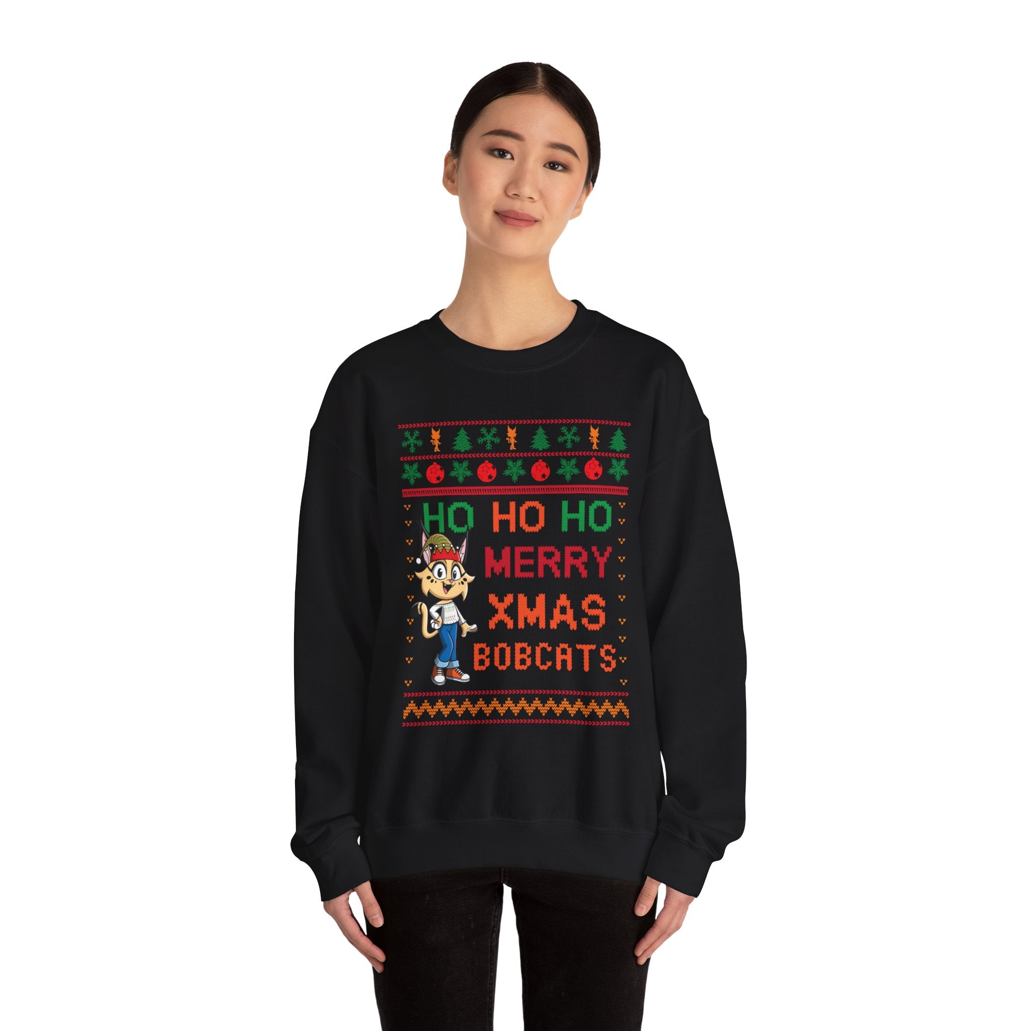 HoHoHo Ugly-xmas Girl Bobcat Sweatshirt