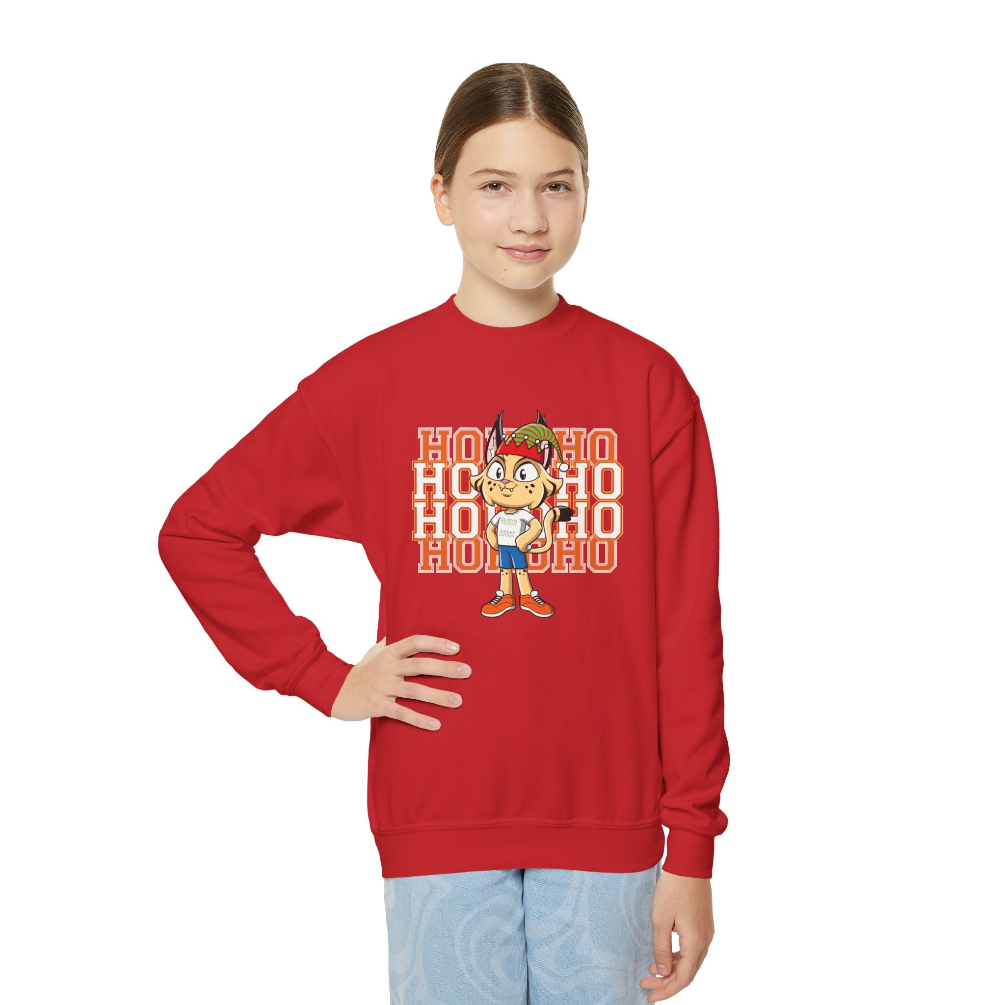 HoHoHo Boy Bobcat Youth Sweatshirt