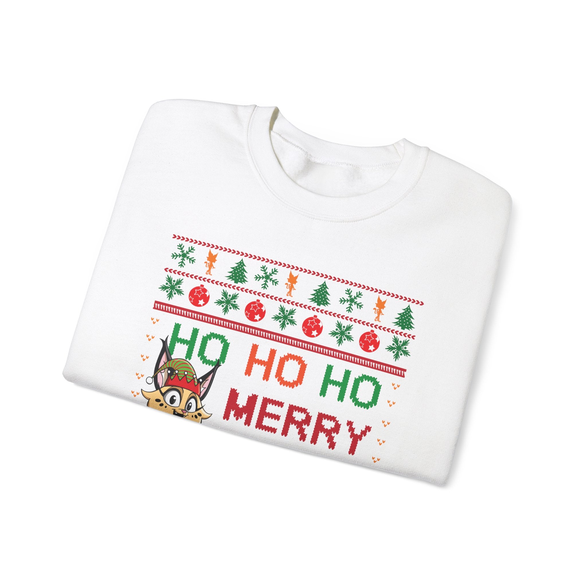 HoHoHo Ugly-xmas Girl Bobcat Sweatshirt