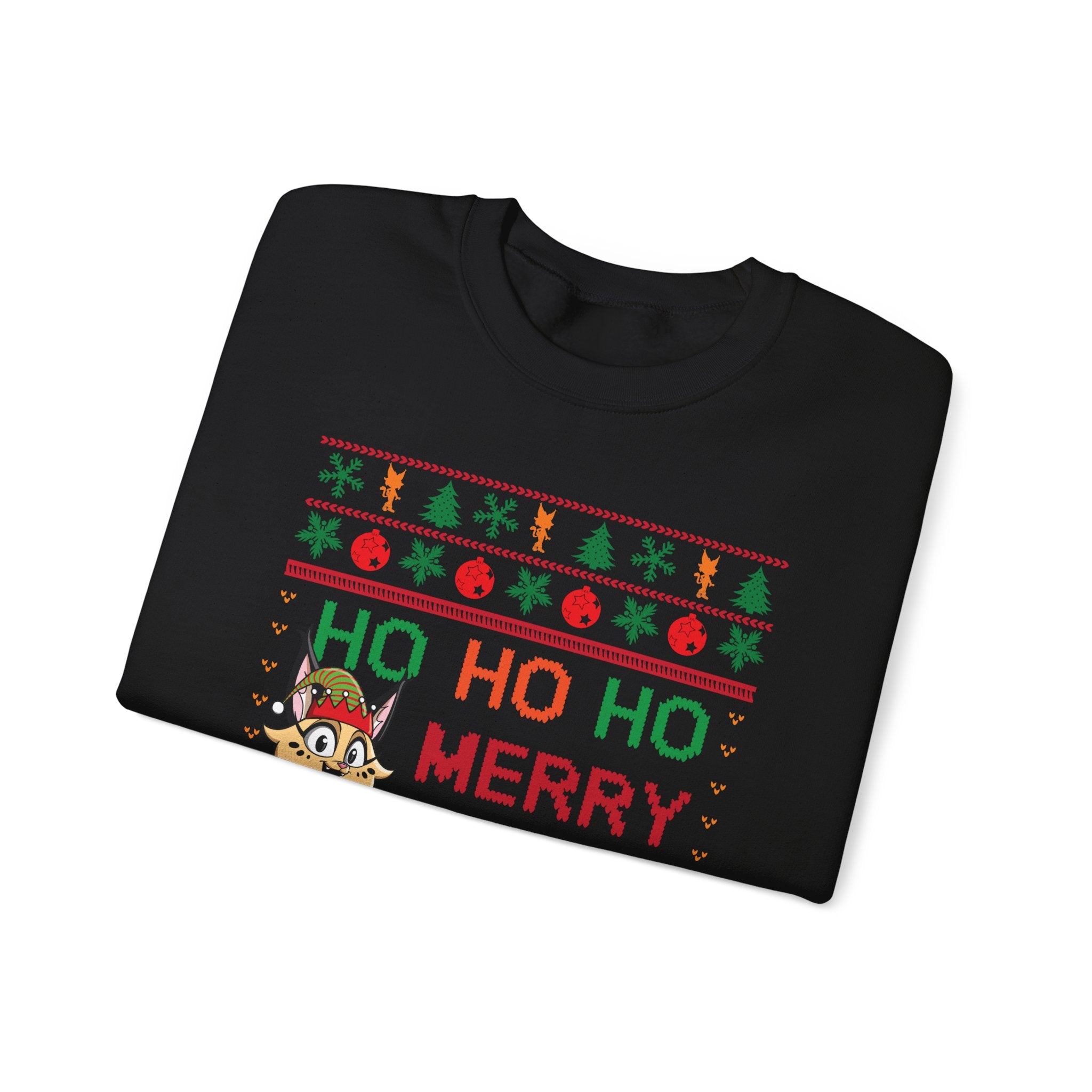 HoHoHo Ugly-xmas Girl Bobcat Sweatshirt