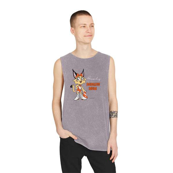 Howdy Bobcat Mom - Stonewash Tank Top