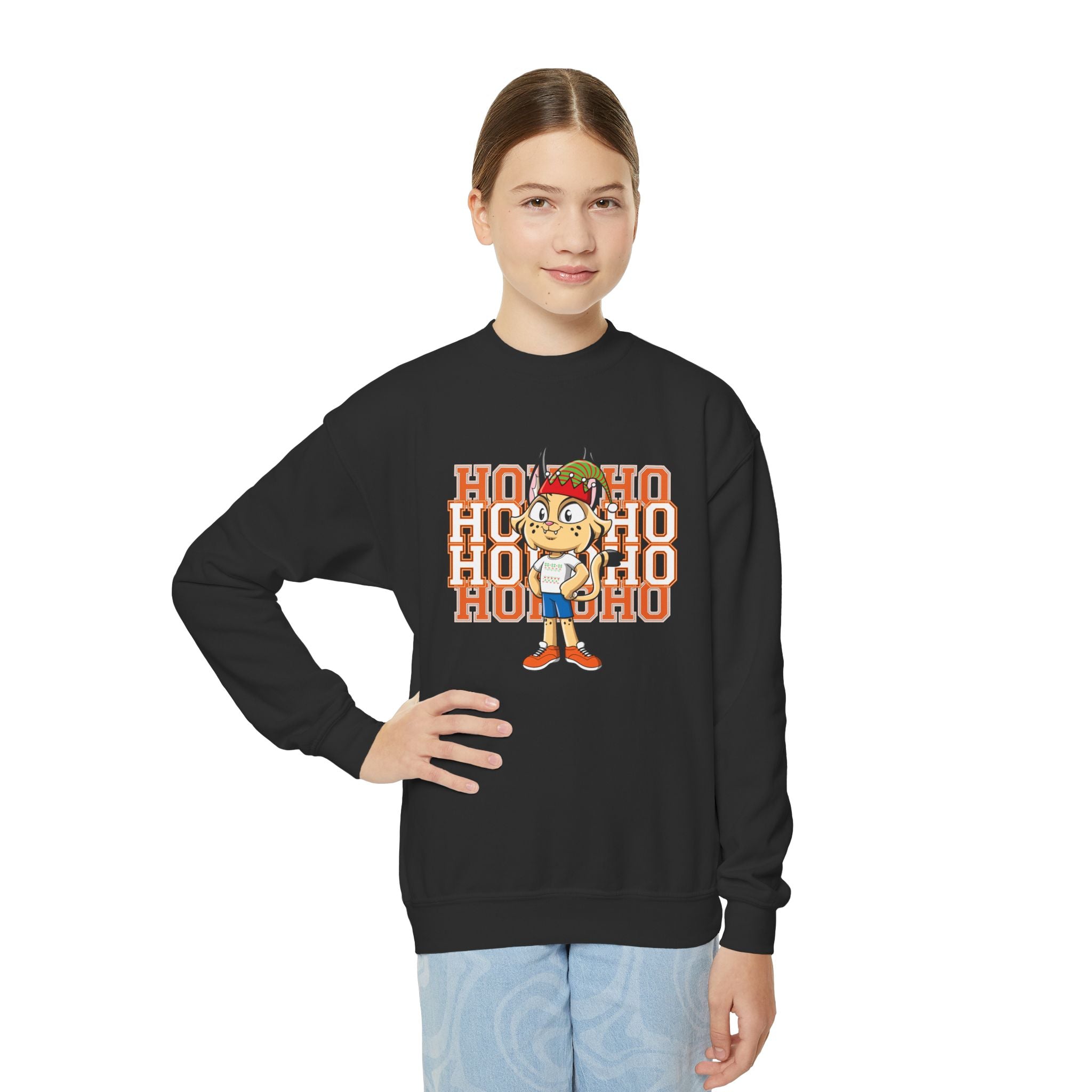 HoHoHo Boy Bobcat Youth Sweatshirt