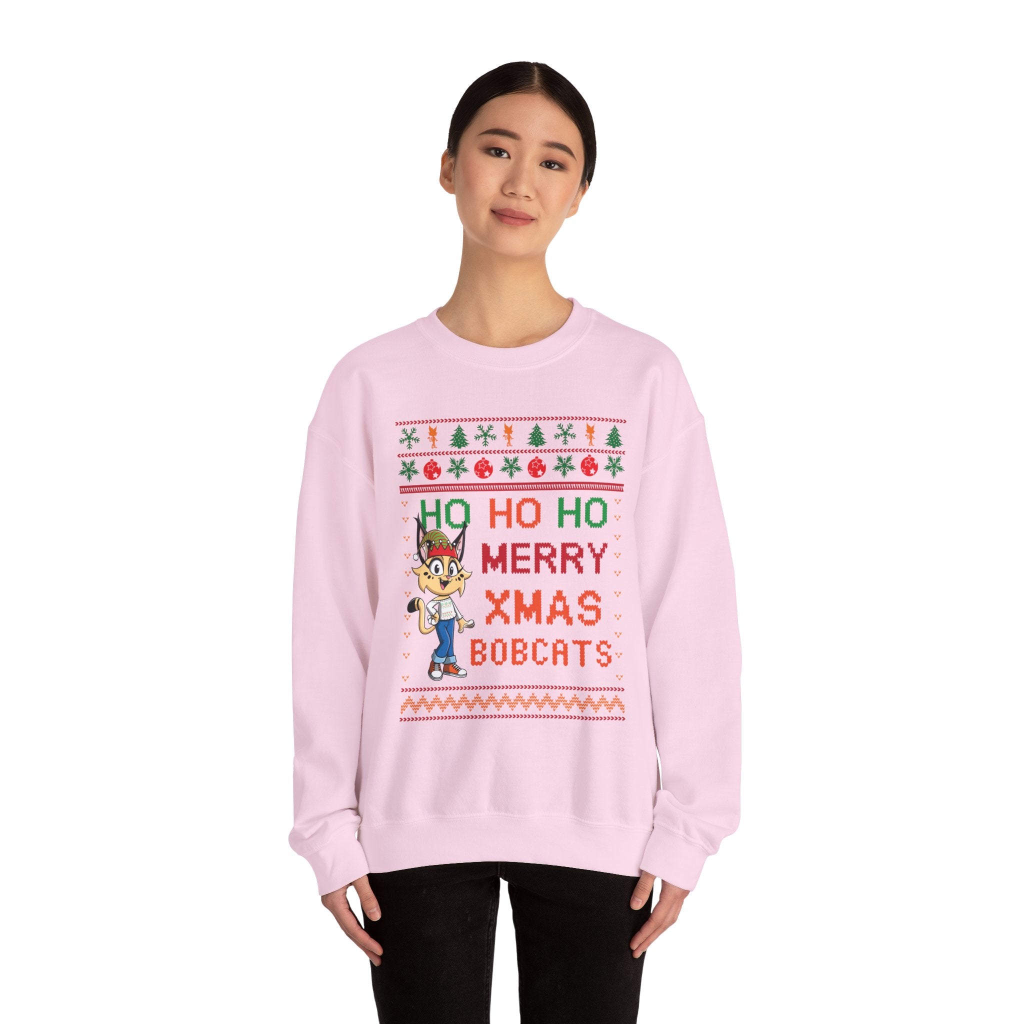 HoHoHo Ugly-xmas Girl Bobcat Sweatshirt