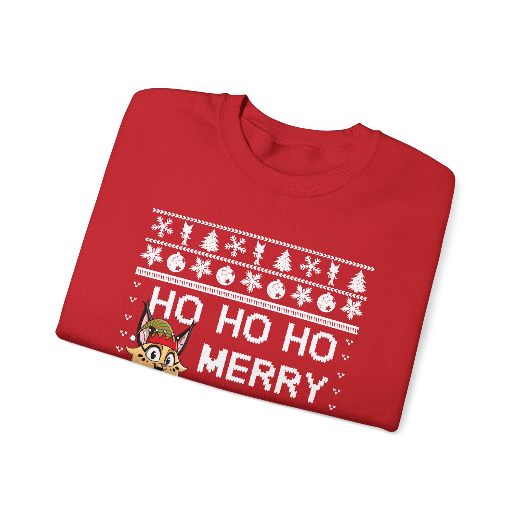 HoHoHo Ugly-xmas Girl Bobcat Sweatshirt