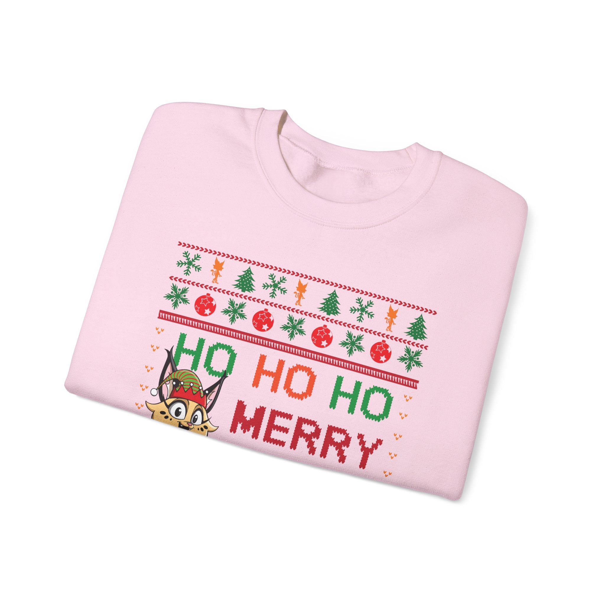 HoHoHo Ugly-xmas Girl Bobcat Sweatshirt