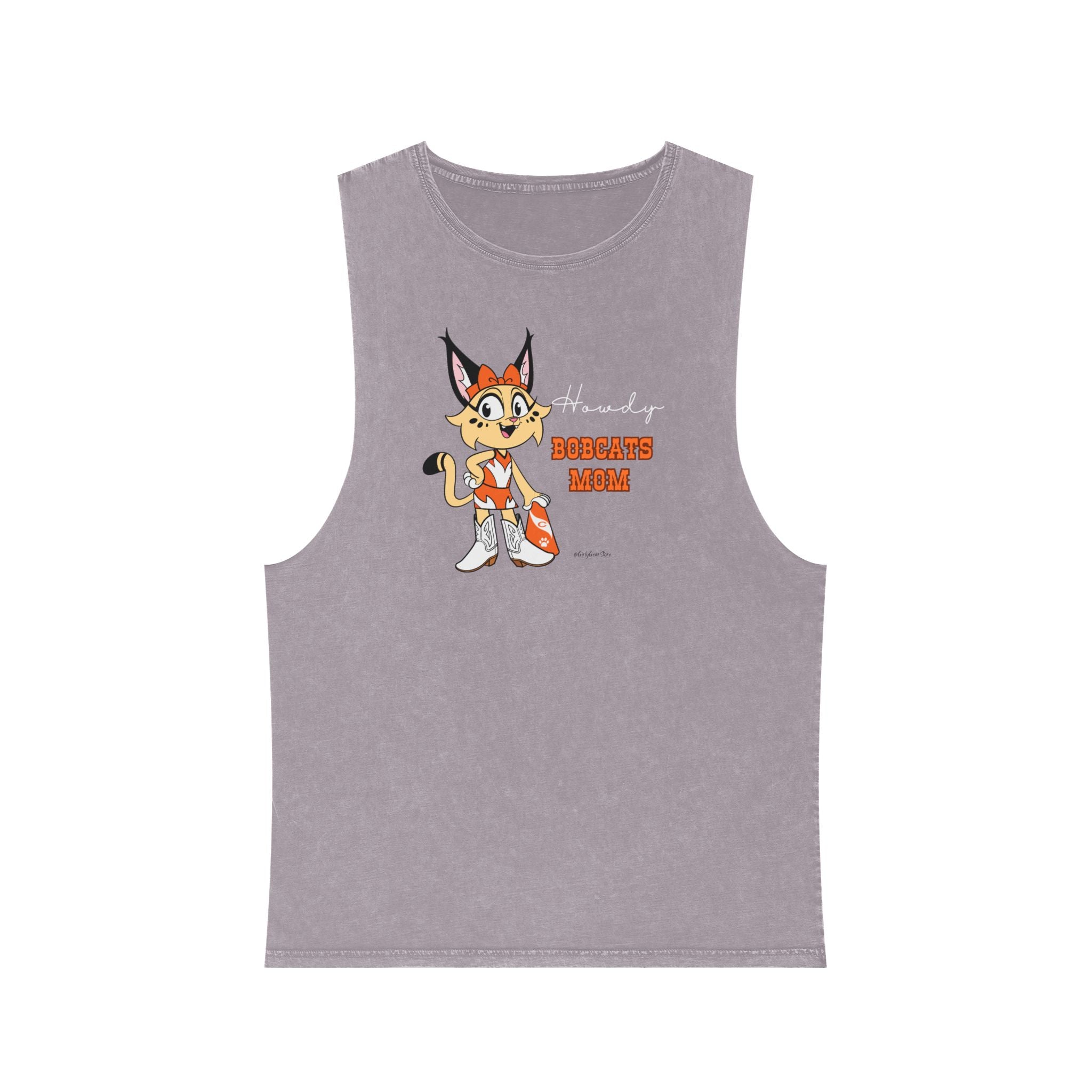 Howdy Bobcat Mom - Stonewash Tank Top