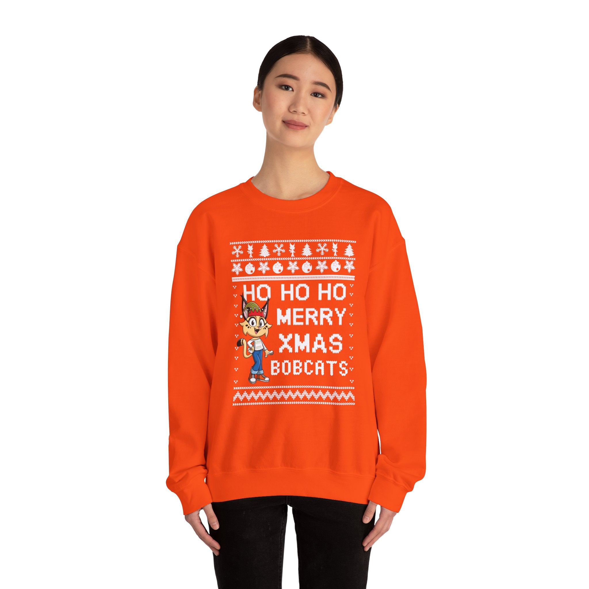 HoHoHo Ugly-xmas Girl Bobcat Sweatshirt