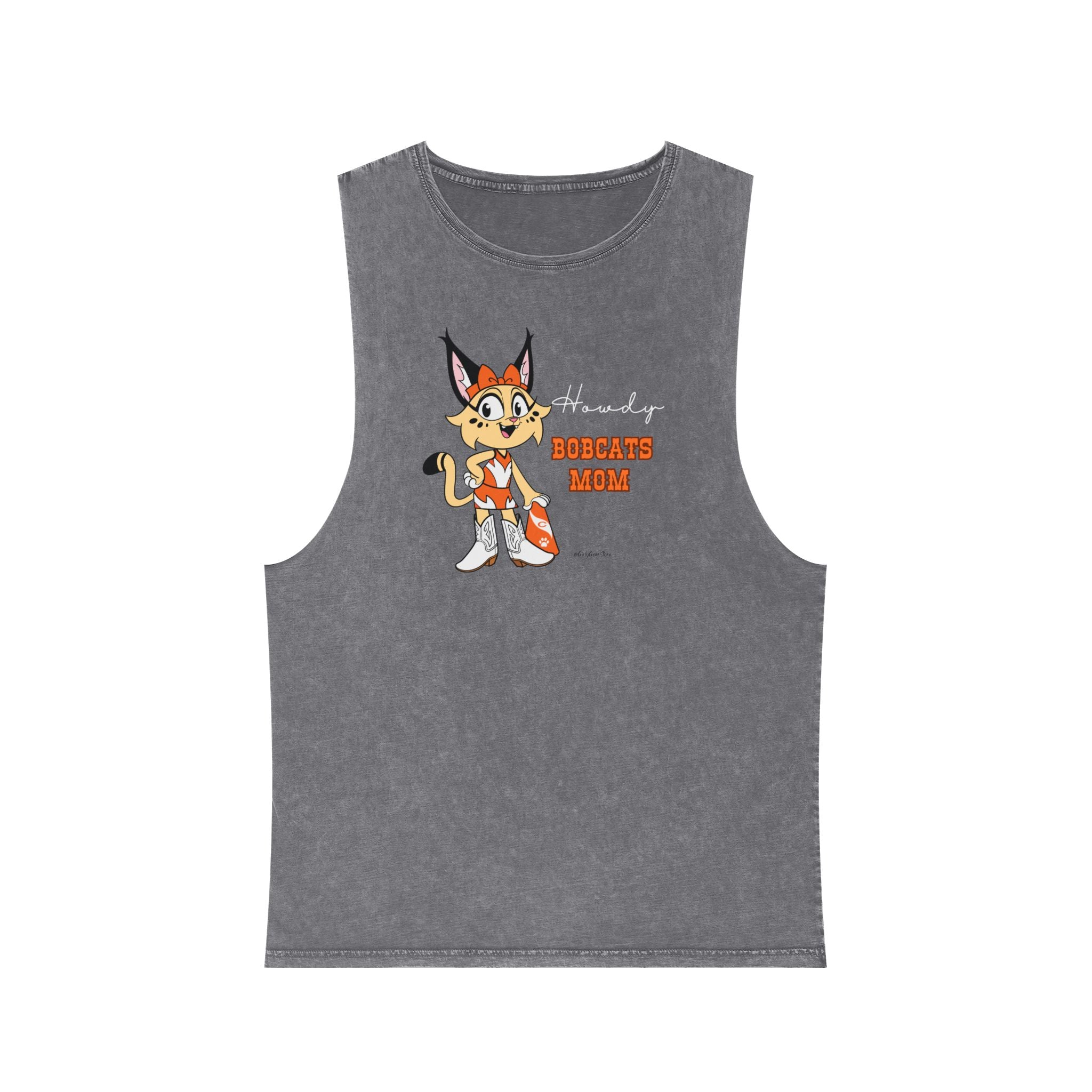 Howdy Bobcat Mom - Stonewash Tank Top