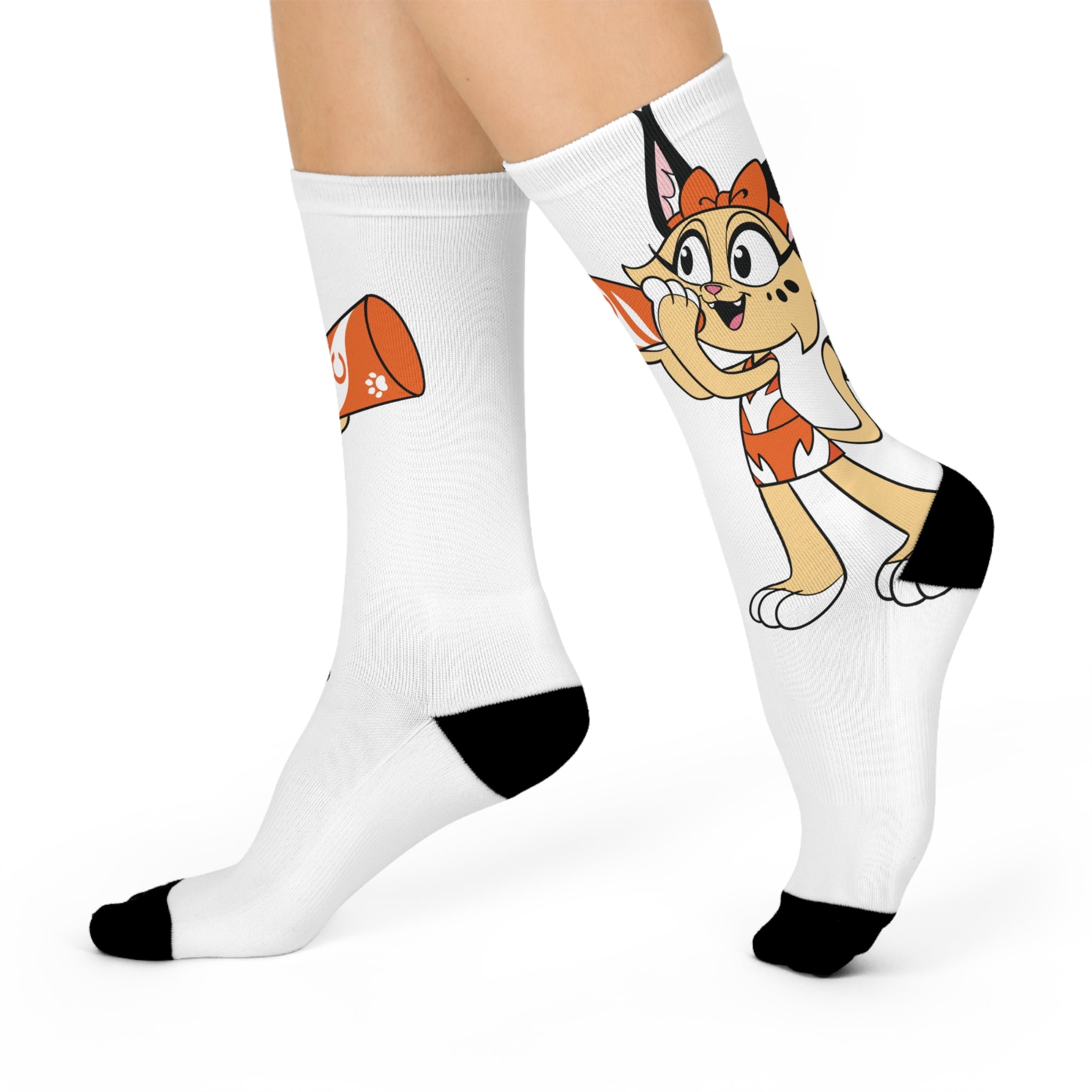 Cheer Bobcat Cushioned Crew Socks