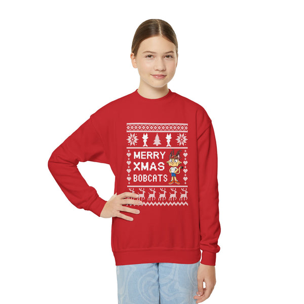 Ugly-xmas Boy Bobcat Youth Sweatshirt