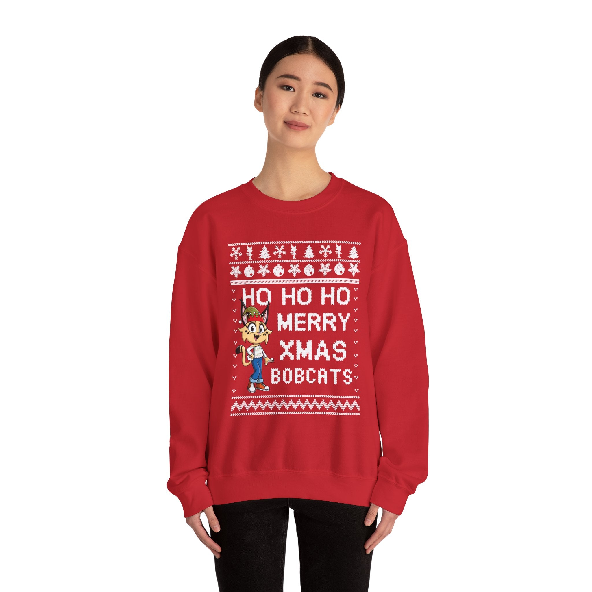 HoHoHo Ugly-xmas Girl Bobcat Sweatshirt